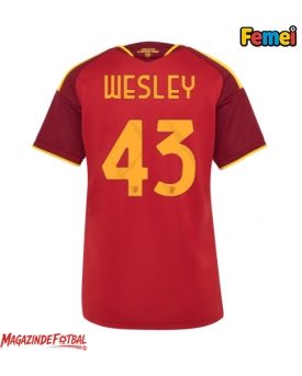 AS Roma Wesley Franca #43 Tricou Fotbal Replică 2026-27 Femei Acasa AS Roma Wesley Franca #43 Tricou Fotbal Replică 2026-27 Femei Acasa